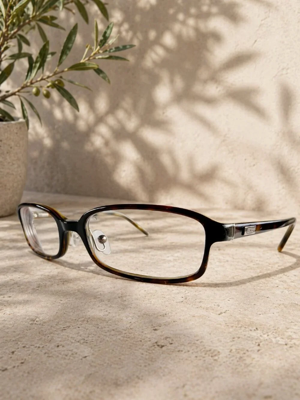Gucci GG1504 Eyeglass Frames Tortoise Brown Italy Vintage RX Optical Glasses